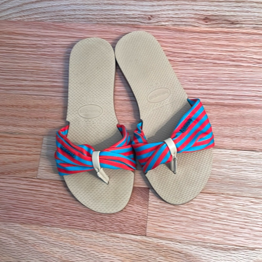[Havaianas] slip on slides with bow